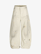 Retro Inkjet Dirty Dyed Barrel Pants
