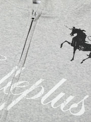 Vintage Jersey Knitted Zippered Cardigan Hooded Sweatshirt