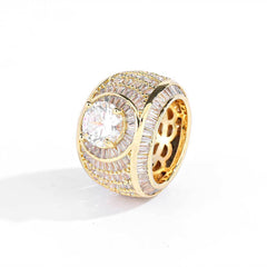 Men's Mixed Large Zircon Ring