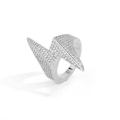 Men's Micro-paved Zirconia Lightning Ring