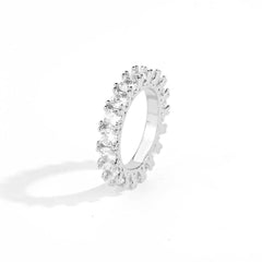 Men's Single Row Couple Zircon Ring