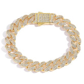 Men's Double Row Zirconia Cuban Bracelet #CHA065