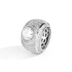Men's Mixed Large Zircon Ring