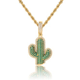 Men's Women's Cactus Pendant Necklace
