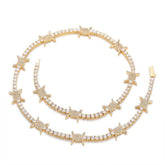 Men's Spring Clasp Thorn Zirconia Necklace #CHA275