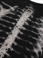 Flame Letter Print Crew Neck Sweatshirt