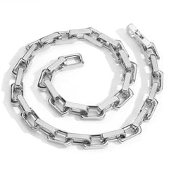 Men's Square Buckle Bamboo Titanium Steel Necklace #CHA261