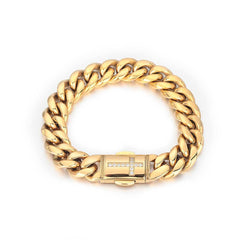Men's Micro-paved Zirconia Spring Snap Bracelet #CHA192