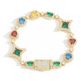 Women's Colored Gemstone Zirconia Bracelet #CHA285