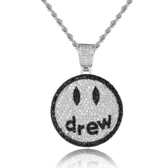 Drew Smiley Face Micro-Inlaid Zirconia Pendant Necklace