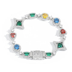 Women's Colored Gemstone Zirconia Bracelet #CHA285