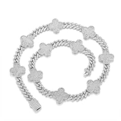 Women's Spring Clasp Four-leaf Clover Necklace #CHA280