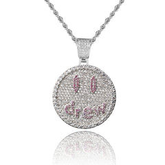 Drew Smiley Face Micro-Inlaid Zirconia Pendant Necklace