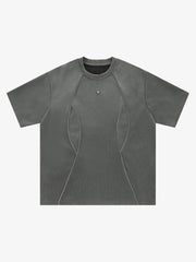 Functional Deconstructed Split Short-sleeved T-shirt - 2437