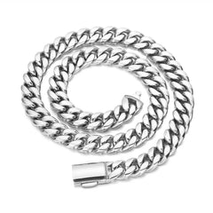 Men's Spring Clasp Stainless Steel Necklace #CHA044