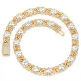 Women's Heart Zirconia Cuban Necklace #CHA272