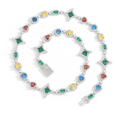 Women's Colored Gemstone Necklace #CHA285