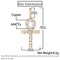 Men's Cross Pendant Zirconia Necklace