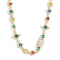 Women's Colored Gemstone Necklace #CHA285