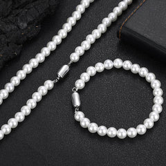 Women's Clavicle Pearl Necklace #CHA262