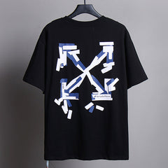 Alphabet Arrow Pattern-Print T-Shirts
