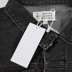 Numbers Print Denim Jacket