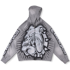 HELLSTAR Bulldog Air Brush Zip Up Hoodie