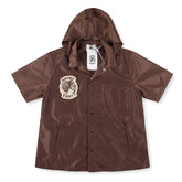 SAINT VANITY Embroidered Sporty Zipper Short-sleeved Jacket