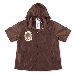 SAINT VANITY Embroidered Sporty Zipper Short-sleeved Jacket