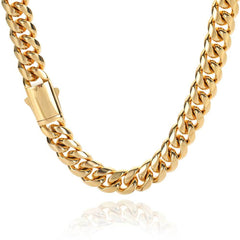 Men's Spring Clasp Titanium Necklace #CHA064