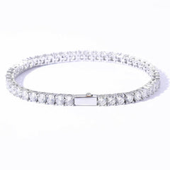 Men's Spring Clasp Tennis Zirconia Bracelet #CHA005