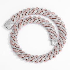 Men's Three-row Zirconia Cuban Necklace # CHA198