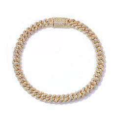 Men's Single Row Full Zircon Cuban Bracelet #CHA286
