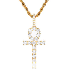 Men's Cross Pendant Zirconia Necklace