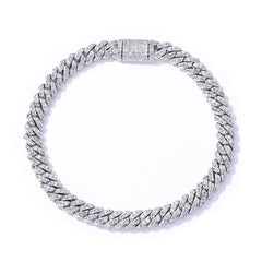Men's Single Row Full Zircon Cuban Bracelet #CHA286