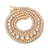 Men's Gradient Size Zirconia Tennis Necklace #CHA257