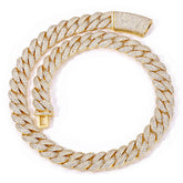 Men's Three-row Diamond Bubble Zircon Necklace #CHA316