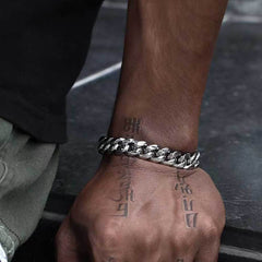 Men's Micro-paved Zirconia Spring Snap Bracelet #CHA192