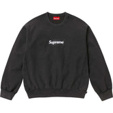 Supreme 25SS Washed Box Logo Crewneck Sweatshirts