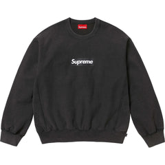 Supreme 25SS Washed Box Logo Crewneck Sweatshirts