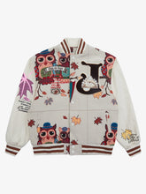 Thesupermade Owl Patch Embroidered Baseball Jersey