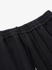 Distressed Gradient Drawstring Wide Leg Pants