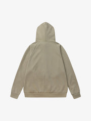 Retro Wasteland Star-Print Brush Ink Print Cardigan Hoodie