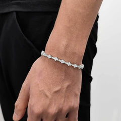 Men's Spring Clasp Zirconia Tennis Bracelet #CHA258