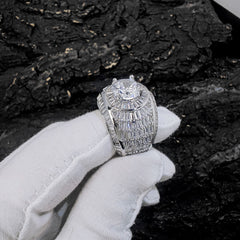 Men's Mixed Large Zircon Ring