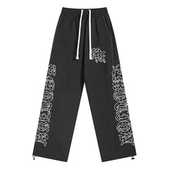 MIXED EMOTION “ME” rhinestone Nylon Pants