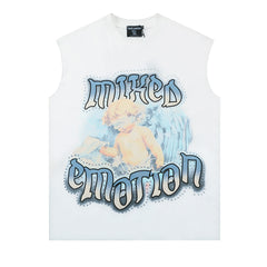 MIXED EMOTION White Angel Sleeveless Tee