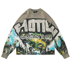 MIXED EMOTION “UFO” Long Sleeve Sweatshirts