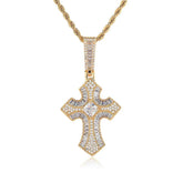 Men's Cross Pendant Zirconia Necklace