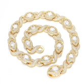 Women's Zircon Infinity Eyes 8-shaped Necklace #CHA168